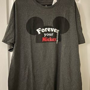 NWT Disney Gray Mickey Mouse Short Sleeve Tee